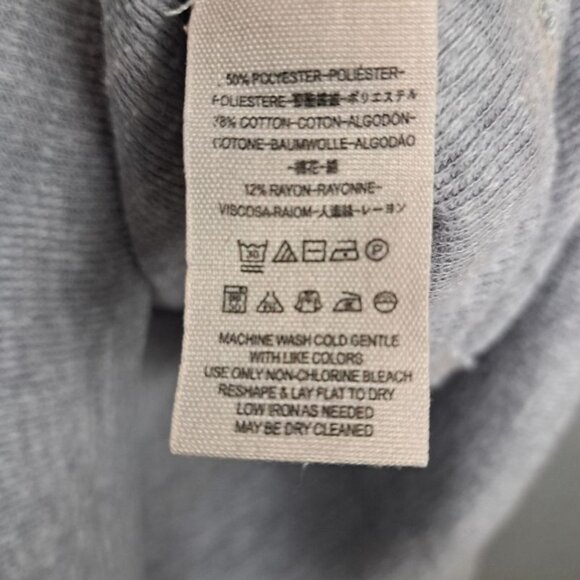 WE THE FREE Palisades Off Shoulder Pullover Slub Knit Sweater Top Grey Size M - Picture 8 of 9